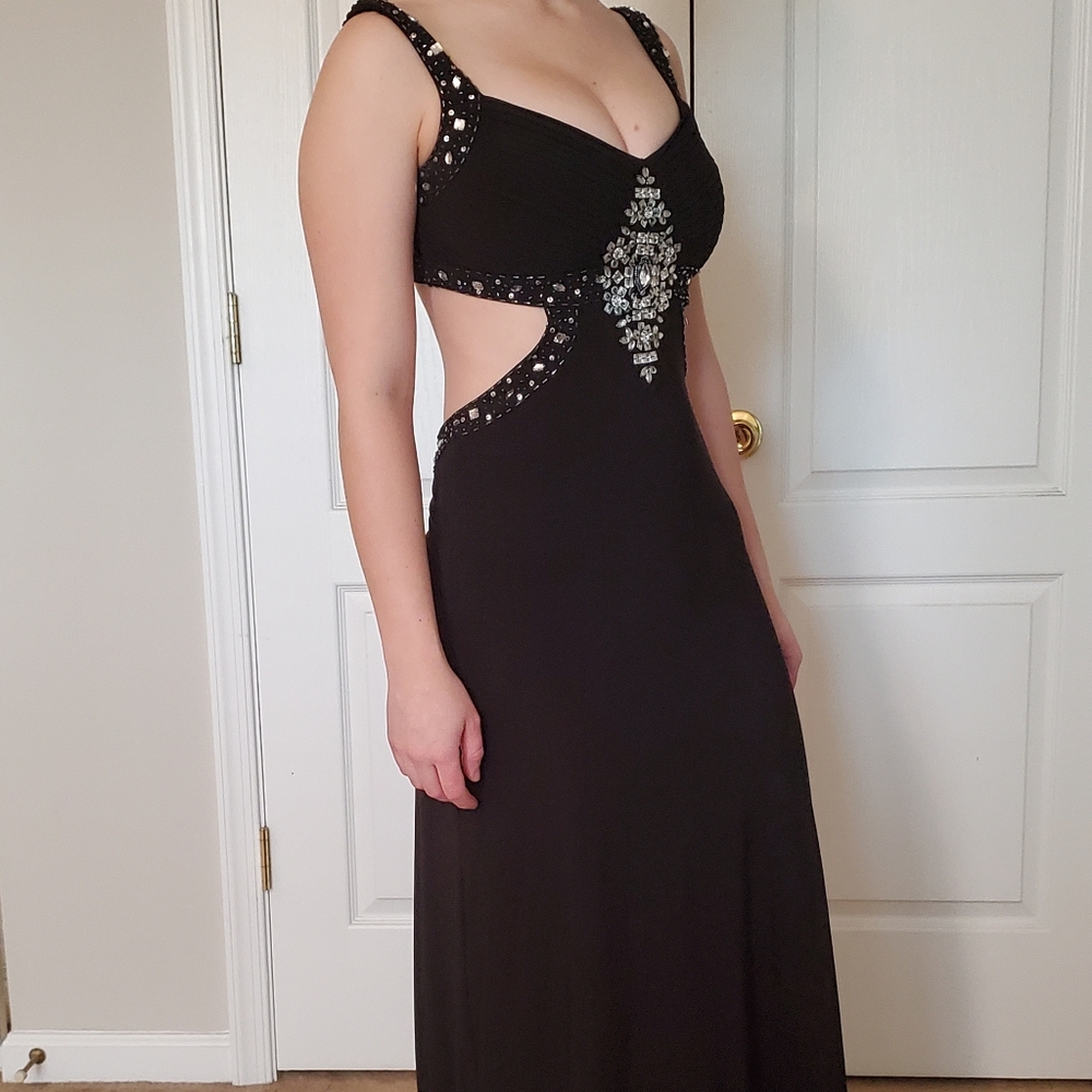 Morgan & Company Black Prom Dress Size 3/4